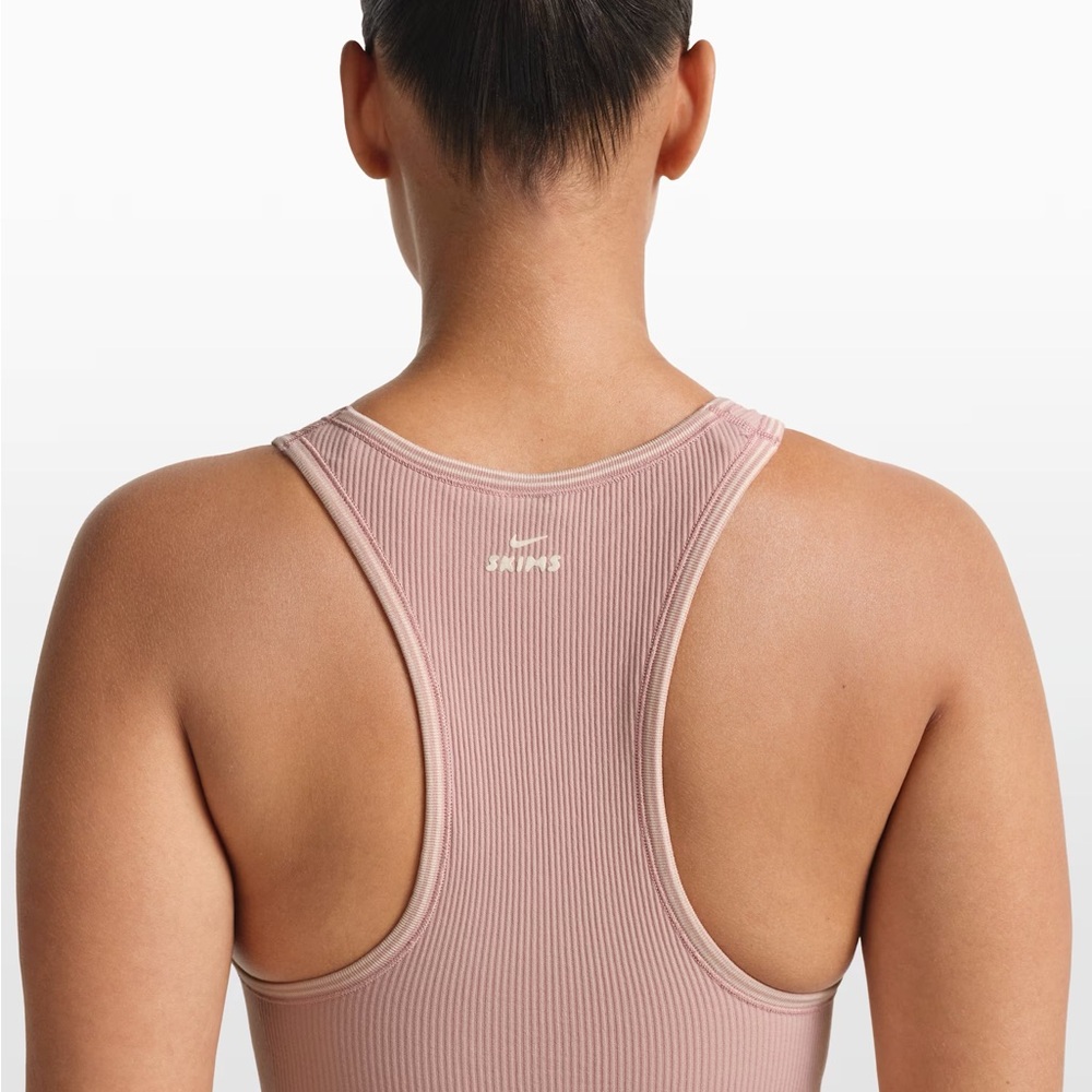 Nike SKIMS Ribbed Seamless Racer Front Bra, size S, color Himalayan - Picture 10 of 11